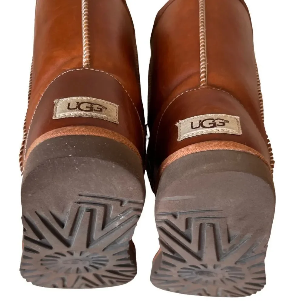 UGG Classic Short II Water-resistant Warm Chestnut Leather Boot